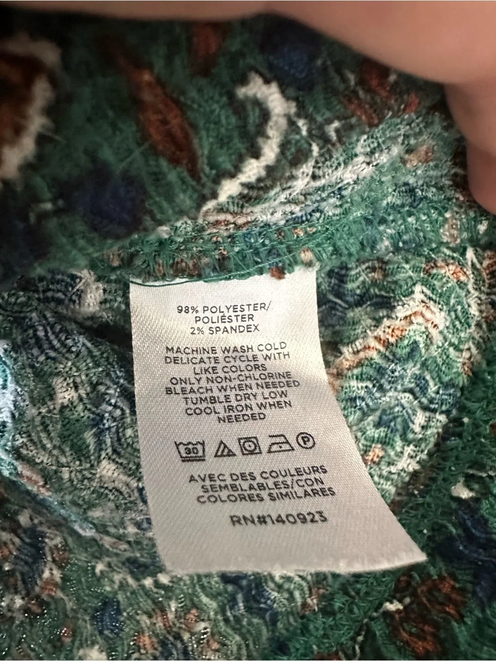 Loft Floral Paisley Crinkle Textured Half Puff Sleeve Blouse Top Size MP